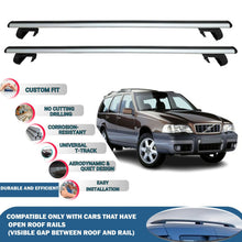 Roof Rack Cross Bars for Volvo Xc70 Estate 1997-2000 Rail Carrier for Roof Tents 2 Pcs Grey