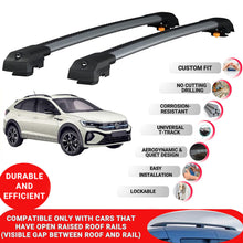 Roof Bar for Volkswagen Taigo 2021+ Lockable Roof Rack Cross Bars 2 Pcs Grey