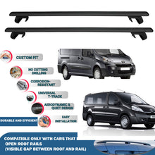 Roof Rack Cross Bars for Toyota Proace 2013-2016 Rail Carrier for Roof Tents 2 Pcs Black