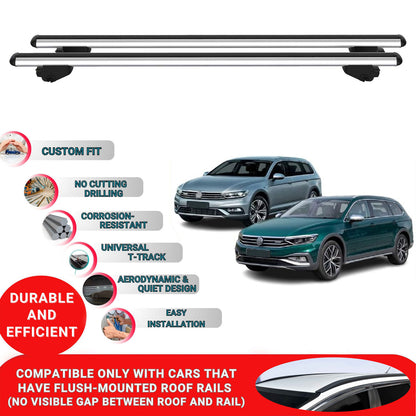 Roof Bars For Vw Passat B8 Alltrack 2015-2023 Roof Rack Cross Bars 2 Pcs Grey