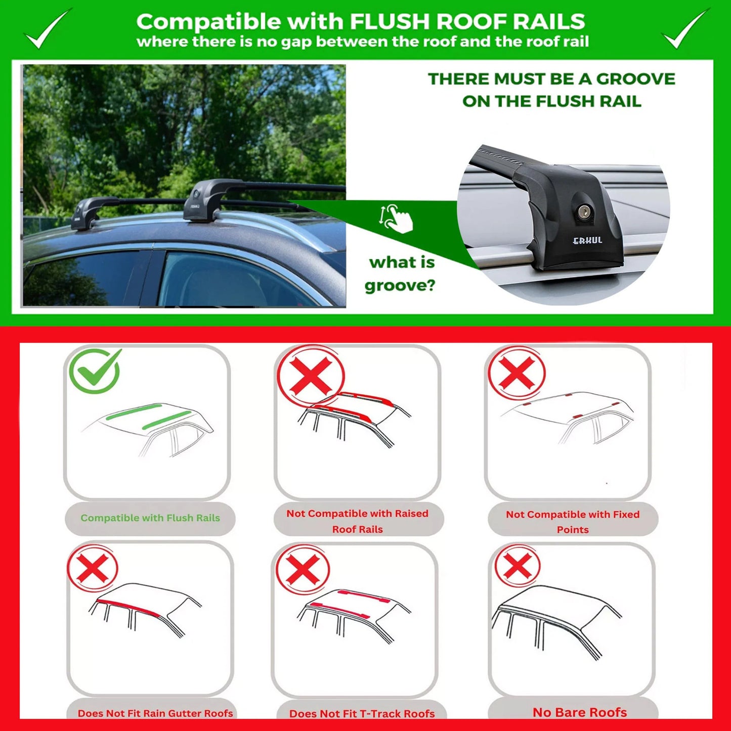 Premium Roof Bars For Kia Soul SK3 2019 Onwards Roof Rack Cross Bar Secure Black