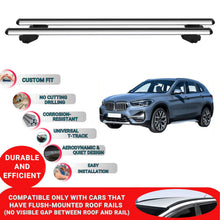 Roof Bars For Bmw X1 F48 2015-2022 Roof Rack Cross Bars 2 Pcs Grey