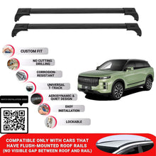 Roof Bars for Jaecoo 7 2023+ Lockable Roof Rack Cross Bars 2 Pcs Black