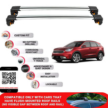 Premium Roof Bars For Kia Niro De 2016-2022 Secure Roof Rack Cross Bar 2 Pcss Secure Grey