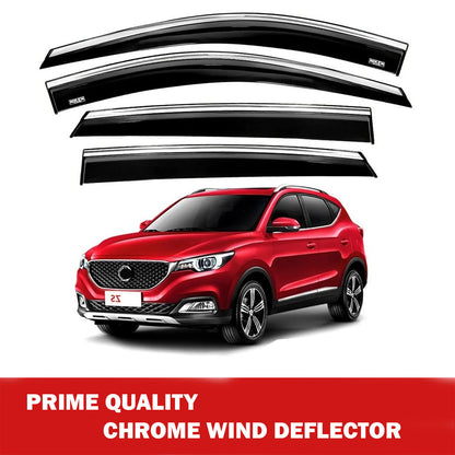 Chrome Car Wind Deflector Set for Mg Zs 2017 Onwards - Rain Guard 4 pcs