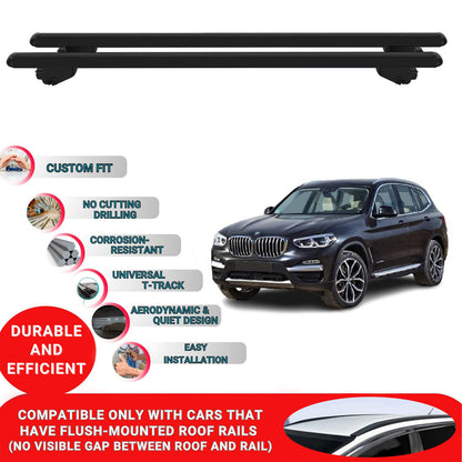 Roof Bars For Bmw X3 G01 2018-2023 Roof Rack Cross Bars 2 Pcs Black