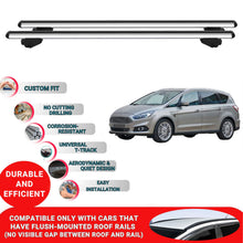 Roof Bars For Ford S-Max MK2 2015-2023 Roof Rack Cross Bars 2 Pcs Grey