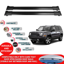Roof Racks Cross Bars For Jeep Patriot 2007-2017 2 Pcs Black