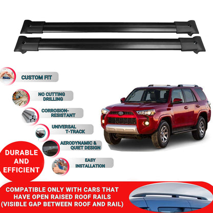 Roof Racks Cross Bars For Toyota 4Runner N280 2010-2020 2 Pcs Black