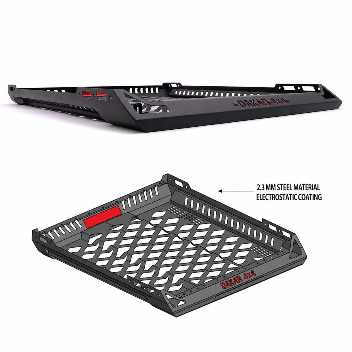 BYD Shark 6 roof rack basket, 120 x 100 cm black steel - view 11
