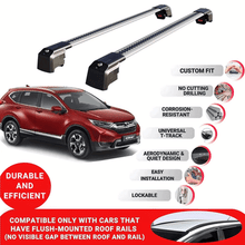 Roof Bars Rack for Honda C-RV 2020-2025 Lockable Rail Carrier Grey
