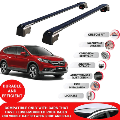 Roof Bars Rack for Honda C-RV 2012-2018 Lockable Rail Carrier Black