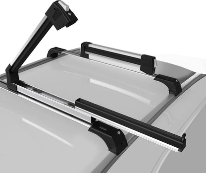 Premium Sliding Ski & Snowboard Roof Rack 75cm Universal 4 Skis/2 Boards Grey