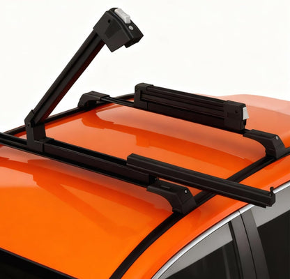 Premium Sliding Ski & Snowboard Roof Rack 75cm Universal 4 Skis/2 Boards Black