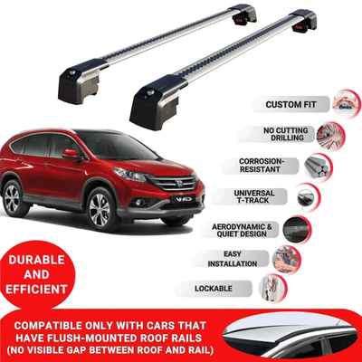 Roof Bars Rack for Honda C-RV 2012-2018 Lockable Rail Carrier Grey