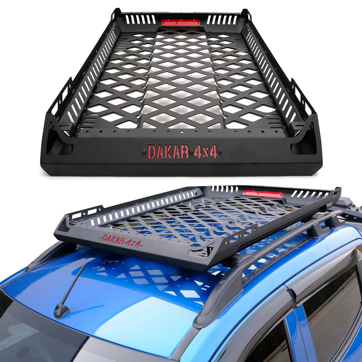 Heavy duty 2.3mm steel roof rack basket for BYD Shark 6, 120 x 100 cm, black