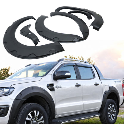 Wheel Arch Trims for Ford Ranger Wildtrak 2015-2022 6pc Black ABS Kit
