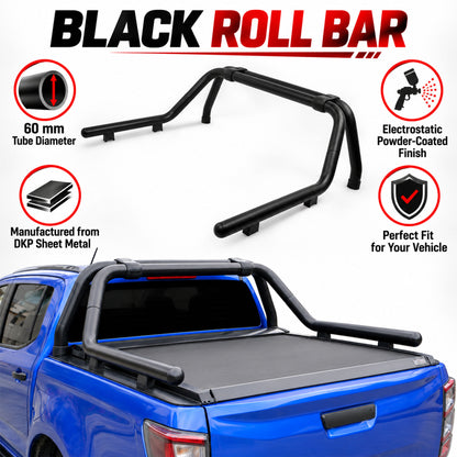 Roll Bar for Toyota Hilux 2006-2026 Pickup Sports Bar Black Steel 60mm