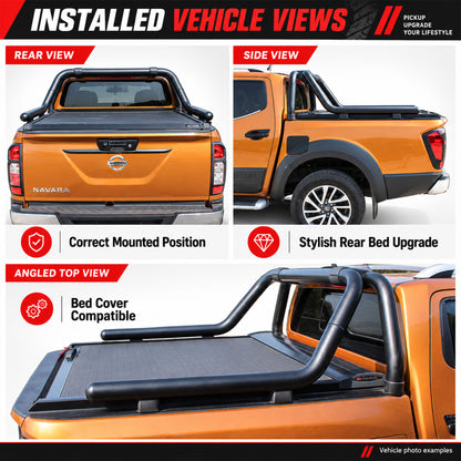 Roll Bar for Toyota Hilux 2006-2026 Pickup Sports Bar Black Steel 60mm