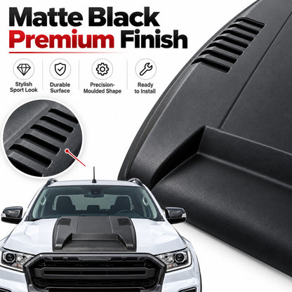 Bonnet Protector Scoop for Ford Ranger 2015-2022 Matte Black Stone Guard
