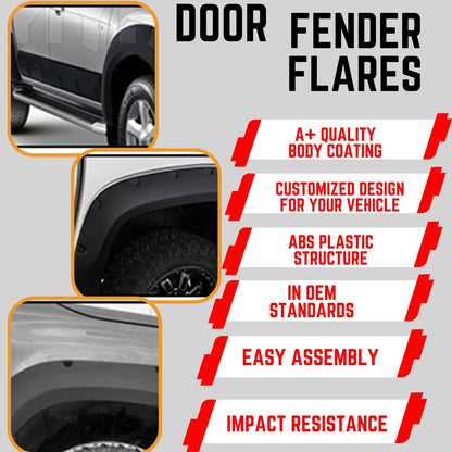 For Dacia Duster 2018-2023 ABS Fender & Door Moulding Body Kit Off-Road Model