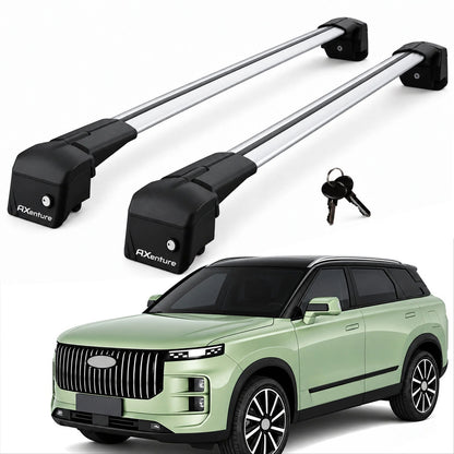Car Roof Bars for Jaecoo J7 SUV 2024-2026 Lockable Roof Rack Grey 2 Pcs