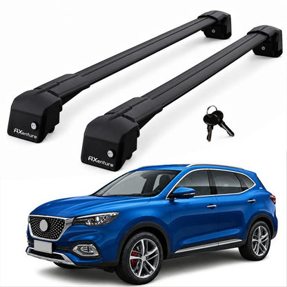 Car Roof Bars for MG HS MK1 2018-2024 Lockable Roof Rack Cross Bars Black 2 Pcs