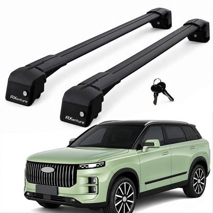 Car Roof Bars for Jaecoo J7 SUV 2024-2026 Lockable Roof Rack Black 2 Pcs