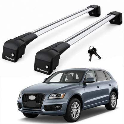 Car Roof Bars for Audi Q5 MK1 8R 2009-2017 Lockable Roof Rack Grey 2 Pcs