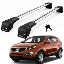 Car Roof Bars for Kia Sportage SL 2010-2015 Lockable Roof Rack Grey 2 Pcs