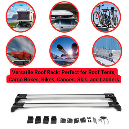 2X Car Roof Bars for Byd Sealion 5 2025+ Lockable Roof Rack Cross Bars Black