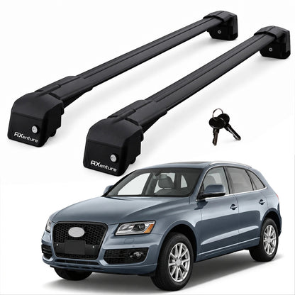 Car Roof Bars for Audi Q5 MK1 8R 2009-2017 Lockable Roof Rack Black 2 Pcs