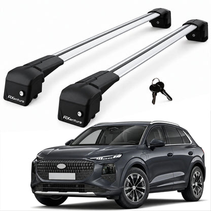 Car Roof Bars for Audi Q3 MK3 FJ 2026+ Lockable Roof Rack Cross Bars Grey 2 Pcs