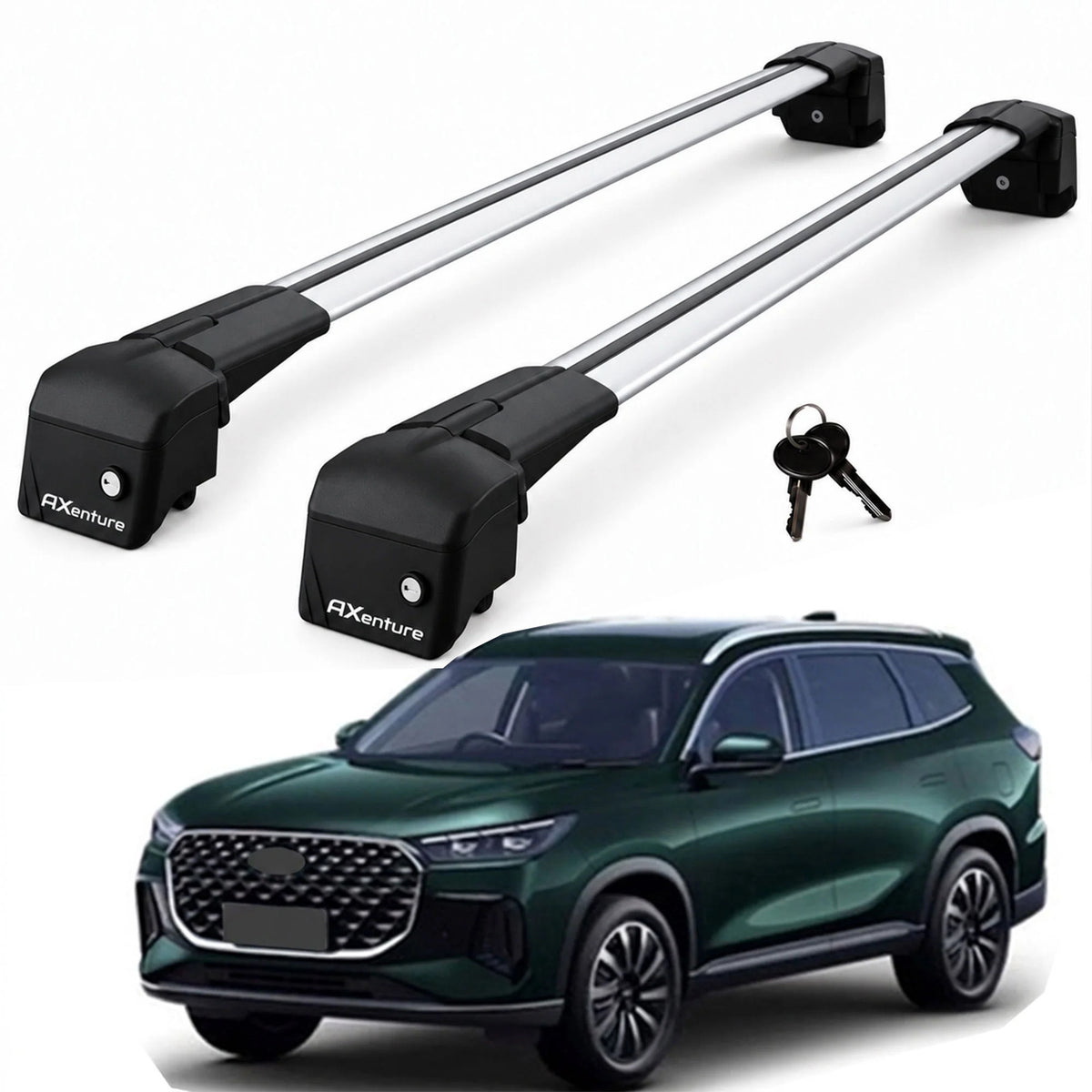 Car Roof Bars for Chery Tiggo 8 SUV 2025+ Lockable Roof Rack Grey 2 Pcs