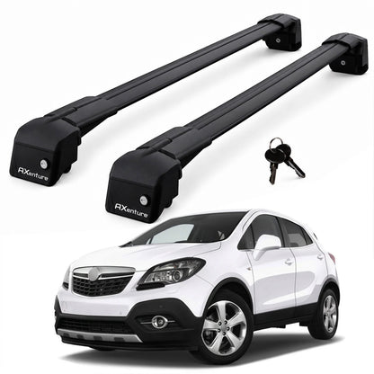 Car Roof Bars for Vauxhall Mokka J13 2012-2017 Lockable Roof Rack Black 2 Pcs