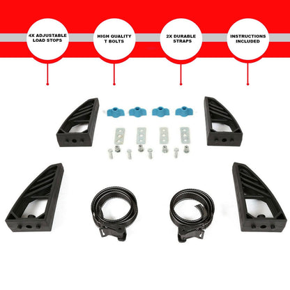 Adjustable Ladder Rack Load Stops Mounts 4 Pack for T-Track Cross Bars