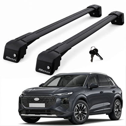 Car Roof Bars for Audi Q3 MK3 FJ 2026+ Lockable Roof Rack Cross Bars Black 2 Pcs