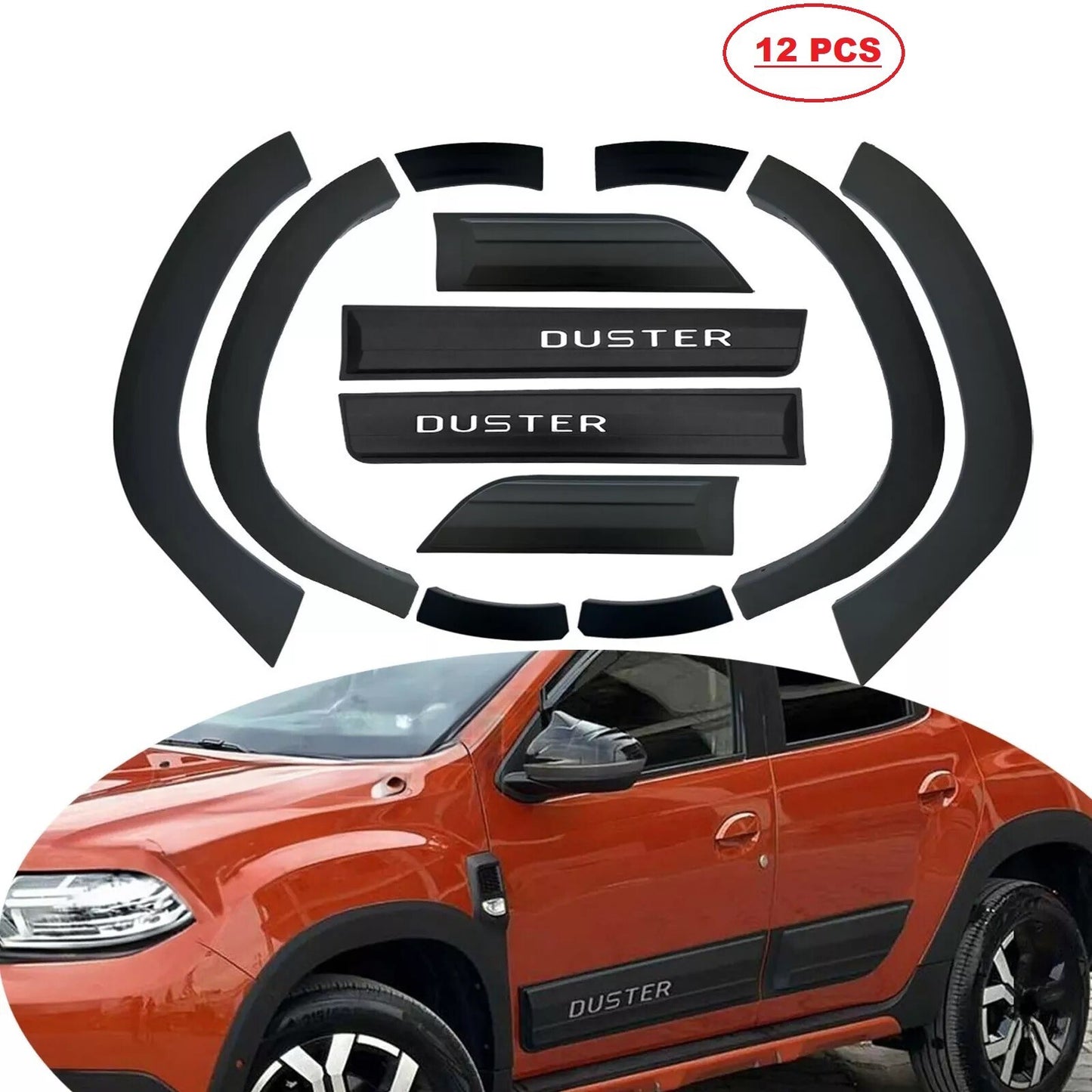 For Dacia Duster 2018-2023 ABS Fender & Door Moulding Body Kit Off-Road Model