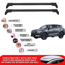 2X Car Roof Bars for Byd Sealion 5 2025+ Lockable Roof Rack Cross Bars Black