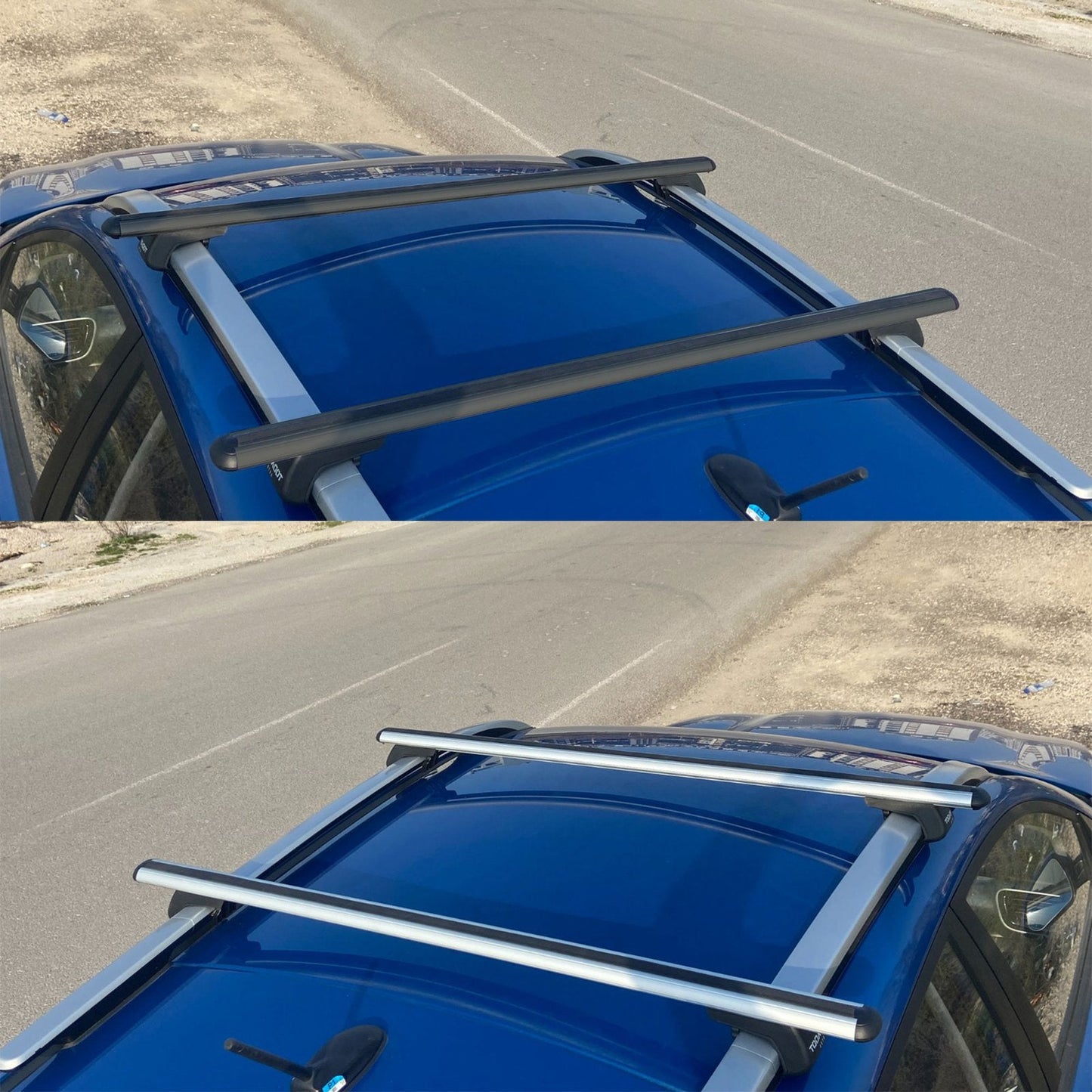 Roof Rack Cross Bars for Volkswagen T5 Caravelle 2003-2015 Rail Carrier for Roof Tents 2 Pcs Grey