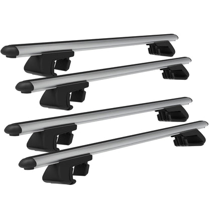 Roof Rack Cross Bars for Volkswagen Caddy Maxi Life 5D 2007-2015 Rail Carrier for Roof Tents 4 Pcs Grey