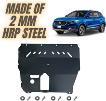 MG ZS 2018-2024 steel skid plate undertray fitted under the engine
