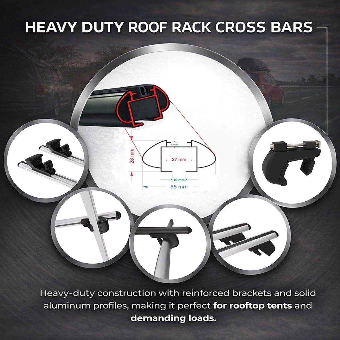 Roof bars with roof tent
