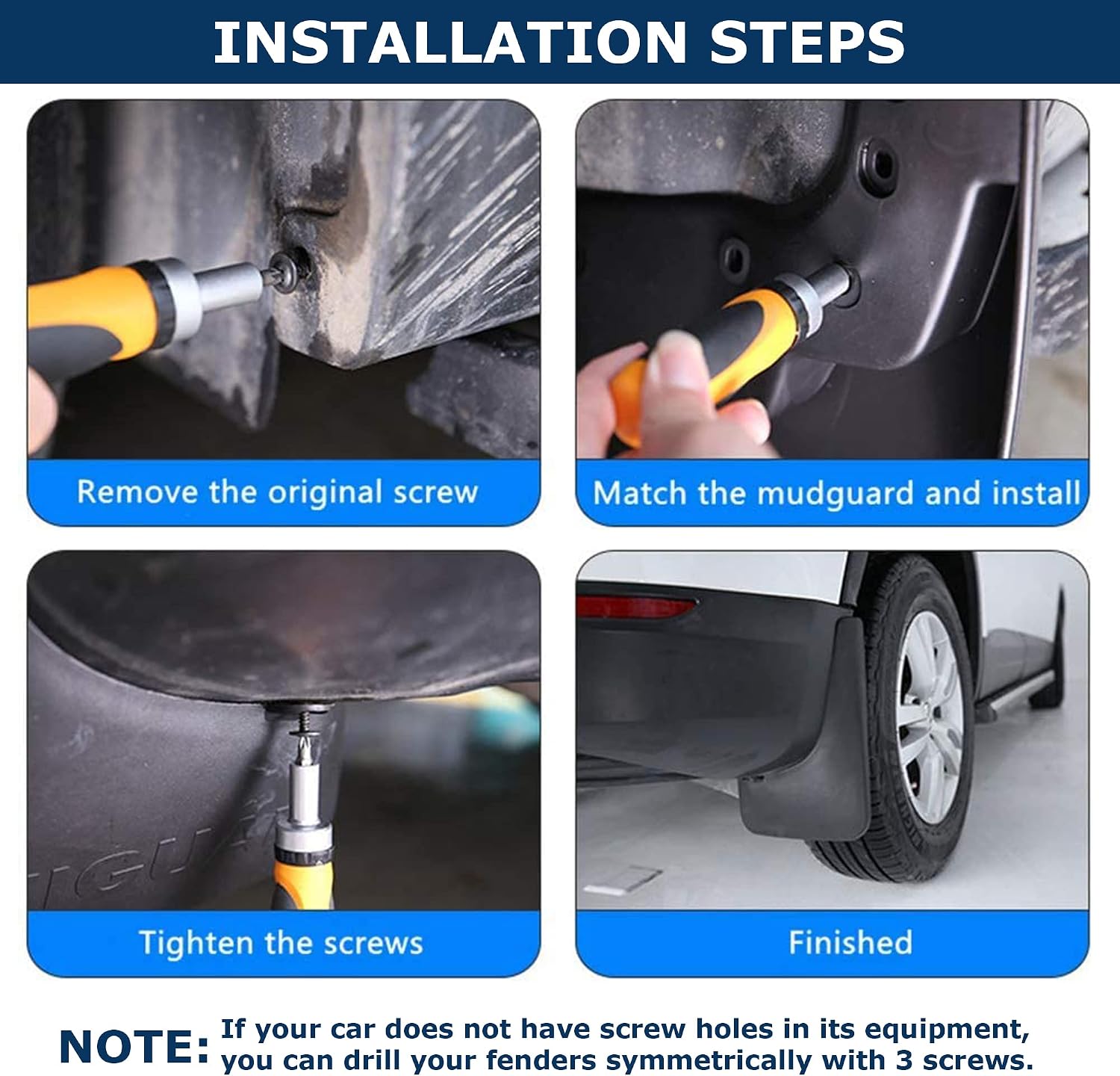 Set of four mud flaps
