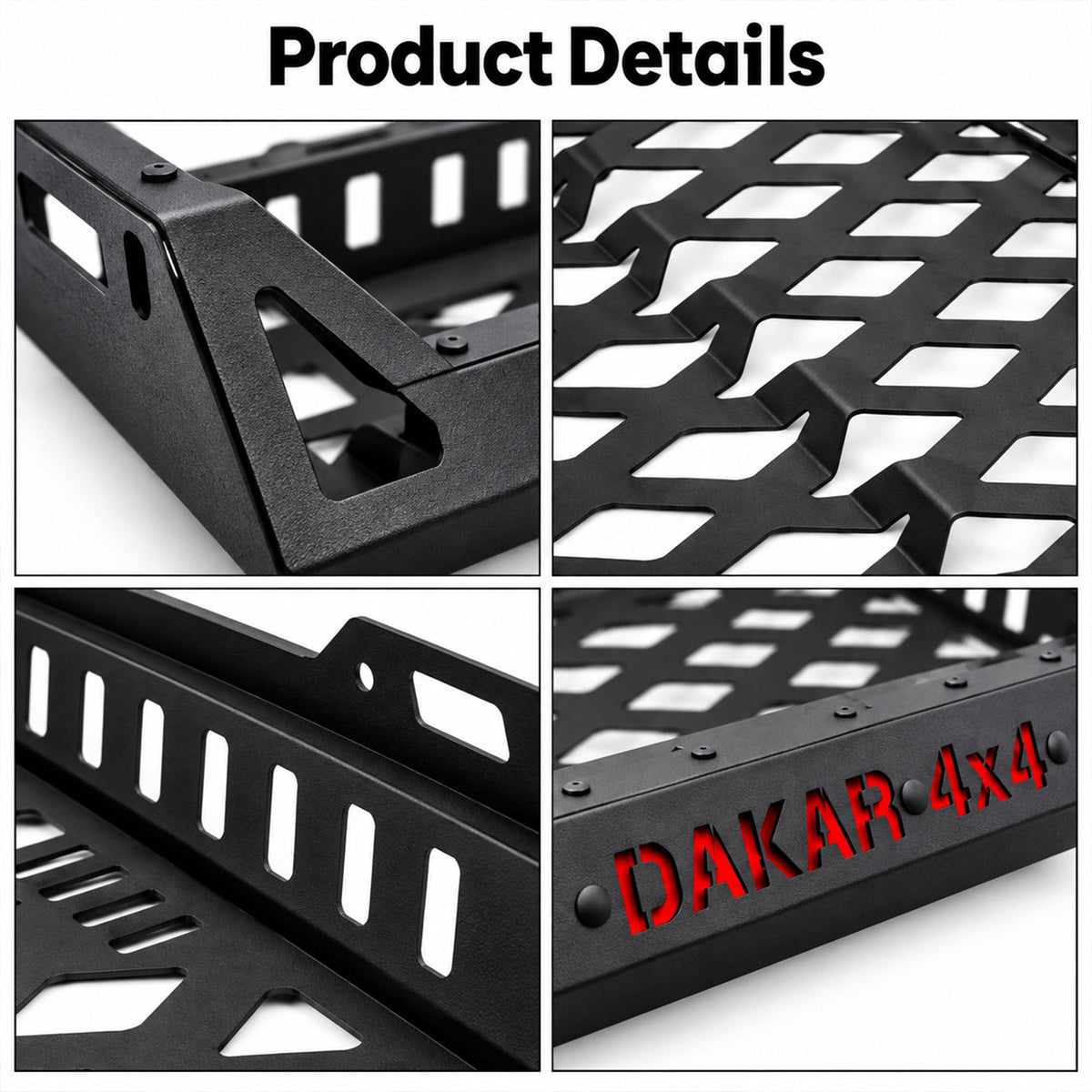 Mercedes X-Class roof rack basket, 120 x 100 cm black steel - view 8