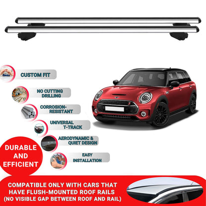 Roof Bars For Mini Clubman 2016-2023 Roof Rack Cross Bars 2 Pcs Grey