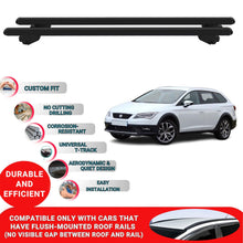 Roof Bars For Seat Leon X-Perience 2015-2020 Roof Rack Cross Bars 2 Pcs Black