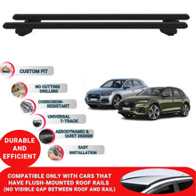 Roof Bars For Audi Q5 Mk2 2017-2023 Roof Rack Cross Bars 2 Pcs Black