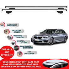 Roof Bars For Bmw 5 Series Estate G31 2017-2023 Roof Rack Cross Bars 2 Pcs Grey