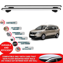Roof Bars For Dacia Lodgy 5 Doors 2012-2023 Roof Rack Cross Bars 2 Pcs Grey